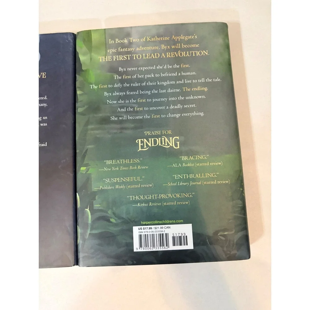 Katherine Applegate Endling Books 1 & 2 Hardcover Set The Last and The First